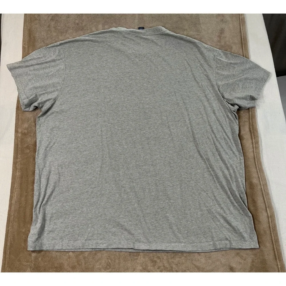 Polo Ralph Lauren T-Shirt Men's 5XB Big Heather Gray Pocket Cotton Short Sleeve